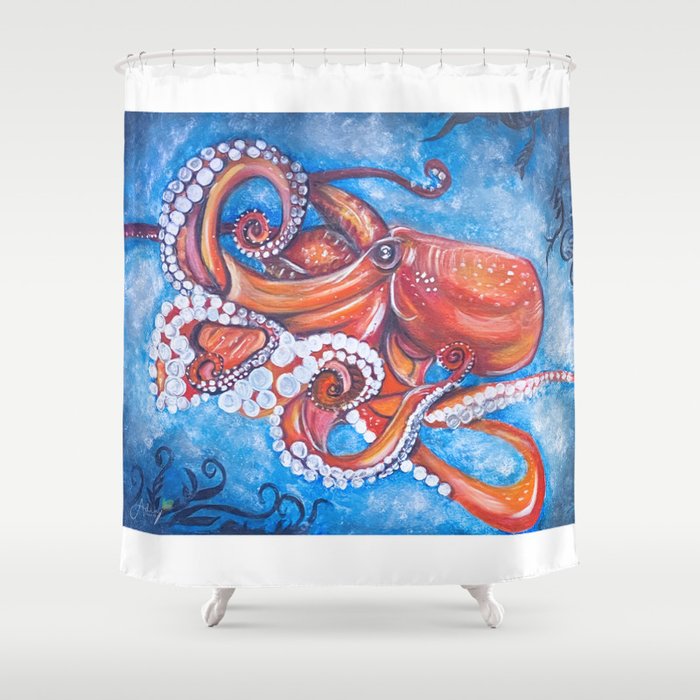 Colorful Octopus Shower Curtain