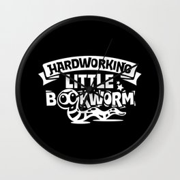 Hardworking Little Bookworm Cute Kids School Wall Clock