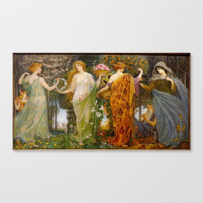 A Masque of Four Seasons by Walter Crane Canvas Print