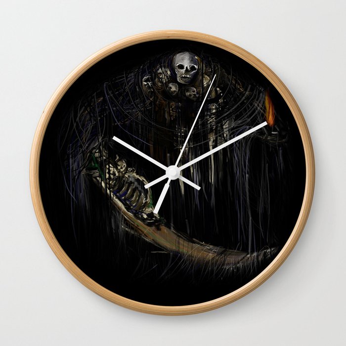 Gravelord Nito - Dark Souls (black tee PNG edition) Wall Clock