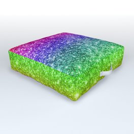 Rainbow Glitter Outdoor Floor Cushion