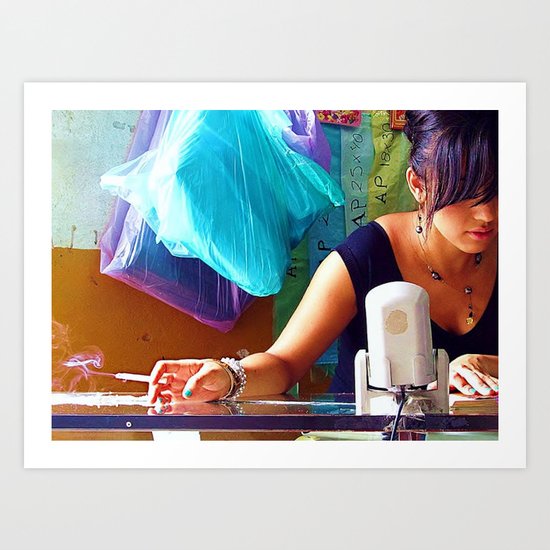 Pretty Girl, Ugly Habit Art Print