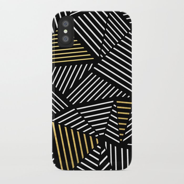 A Linear Black Gold iPhone Case