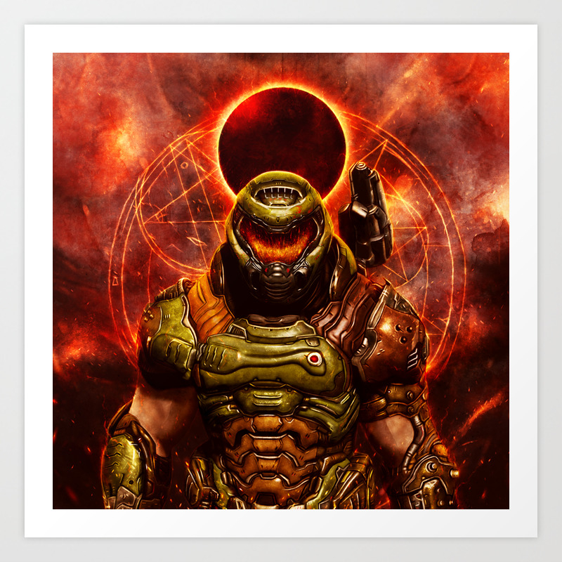 Doom Eternal Artist Doom Eternal Art Print By P1xer Society6 doom eternal art print by p1xer