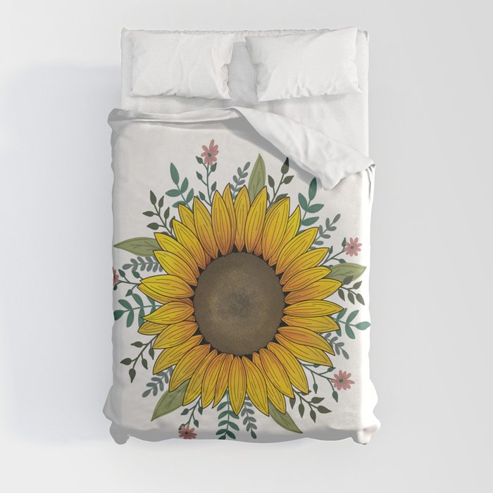 Aesthetic Sunflower  Duvet Cover