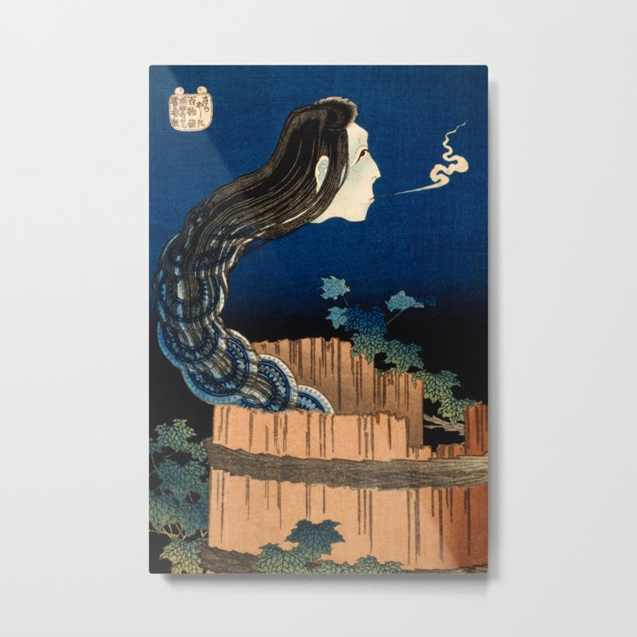 Katsushika Hokusai - The Plate Mansion Metal Print