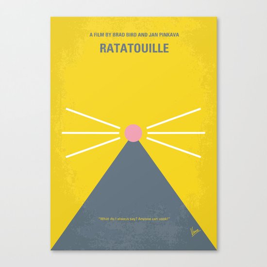 No163 My Ratatouille minimal movie poster Canvas Print