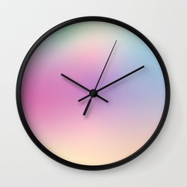Pastel Gradient number 2- Cotton candy Wall Clock