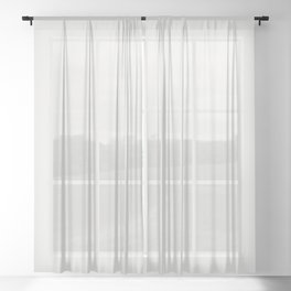 Linen Off White Solid Color PPG Magical Moonlight PPG1045-1 - All One Single Shade Hue Colour Sheer Curtain