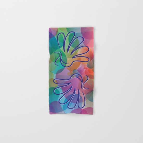Peacock - Five-finger gloves Hand & Bath Towel