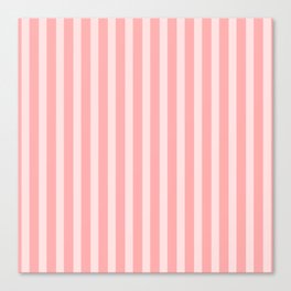 Shabby Chic Pink Stripes Canvas Print