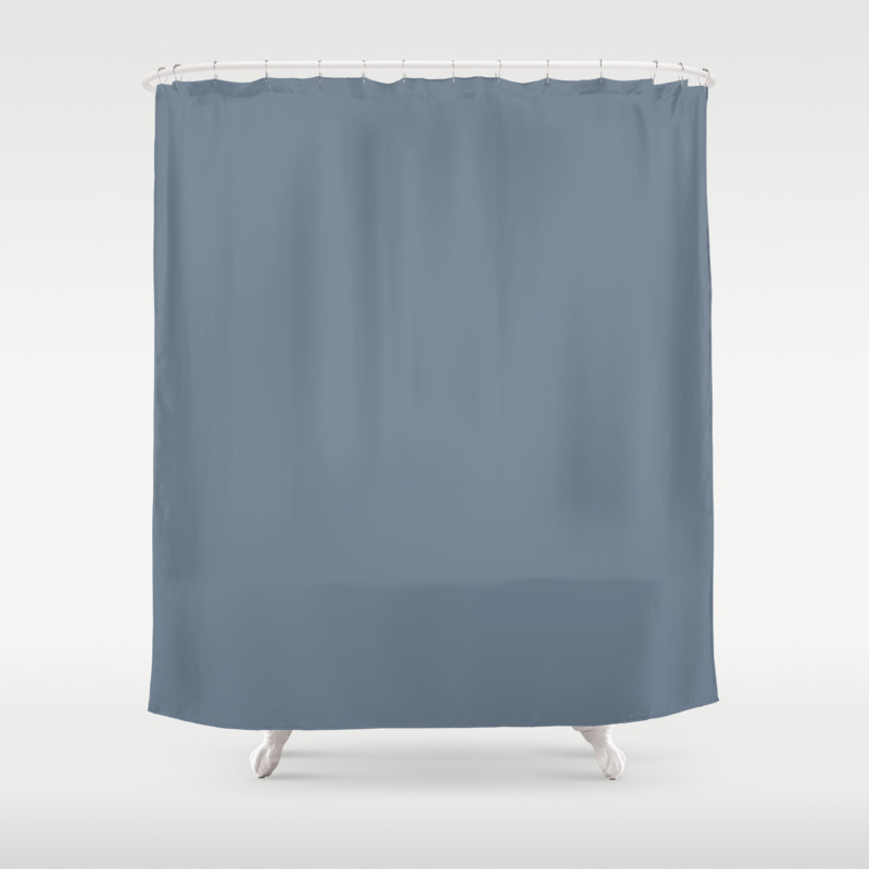Slate Gray Solid Color Shower Curtain By Makeitcolorful Society6