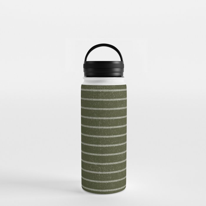 Classic Stripe (Olive Green) Water Bottle