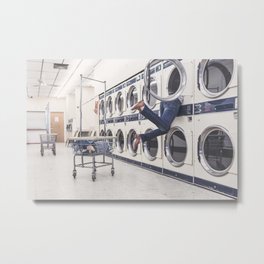 laundry Metal Print | Washingmachine, Woman, Washing, Color, Accident, People, Photo, Curated, Digital, Laundromat 
