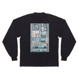 Piet Mondrian (Dutch, 1872-1944) - Title: Composition No. VI Compositie 9 BLUE FAÇADE - Date: 1914 - Style: De Stijl (Neoplasticism), Cubism - Genre: Abstract - Medium: Oil on canvas - Digitally Enhanced Version (2000 dpi) - Long Sleeve T-shirt