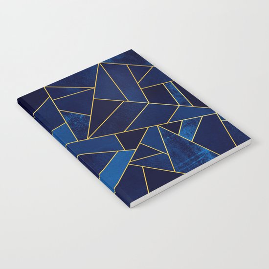 Blue stone with yellow lines Notebook