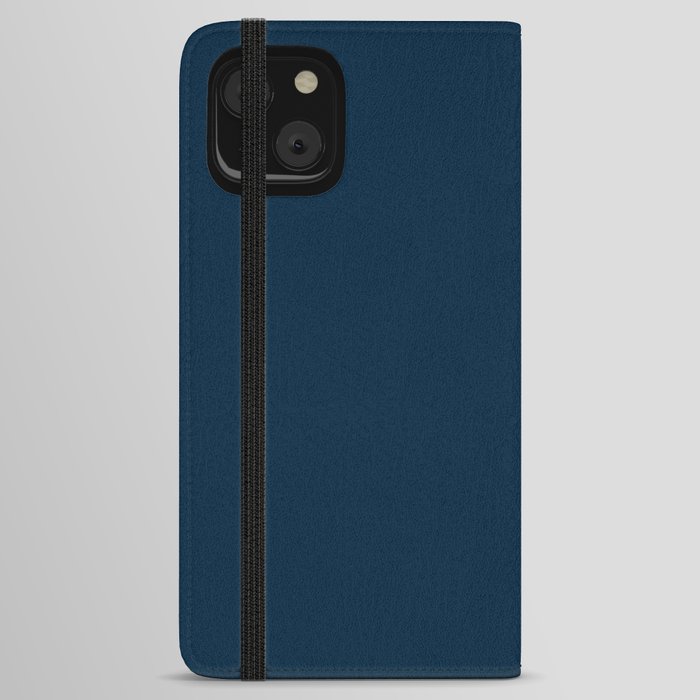 Christmas Midnight Deep Navy Darkest Blue iPhone Wallet Case