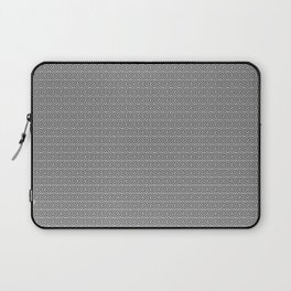 Small Black and White Greek Key Repeating Square Pattern Laptop Sleeve