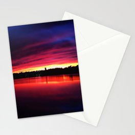 Serene Lake Sunset Stationery Cards