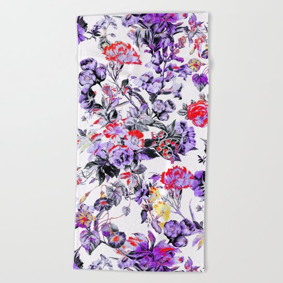 FRACTAL FLORA II Beach Towel
