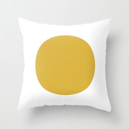 Perfection. Mustard Yellow Sun Dot on White Throw Pillow
