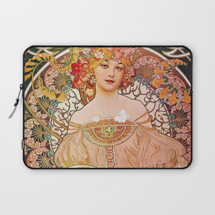 Reverie by Alphonse Mucha Laptop Sleeve