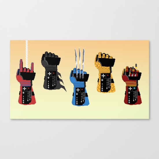 Power Glove Love Canvas Print