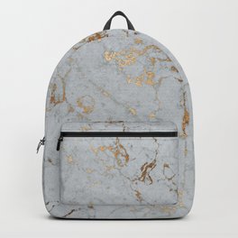 Stylish blush teal gold elegant abstract marble Backpack