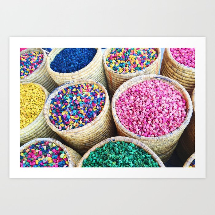colorful baskets of spices