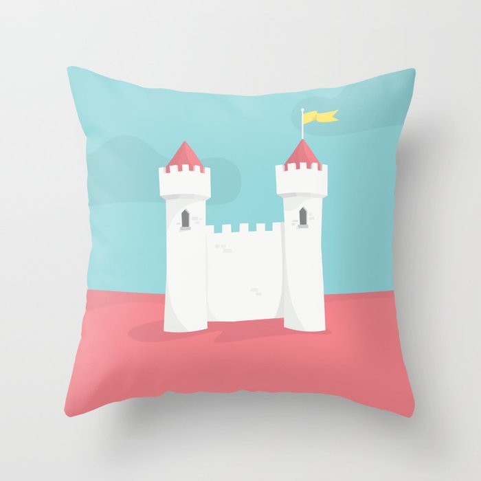 Fairytale Castle Throw Pillow