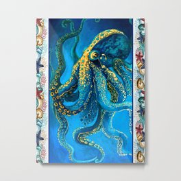 Octopus Under Sea Metal Print | Octopusbeach, Trending, Octopusbestseller, Octopusretro, Octopusline, Hottrend, Octopusgalaxy, Octopushottrend, Summerhot, Wildoctopus 