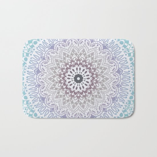 BLUE SUMMER MANDALA Bath Mat
