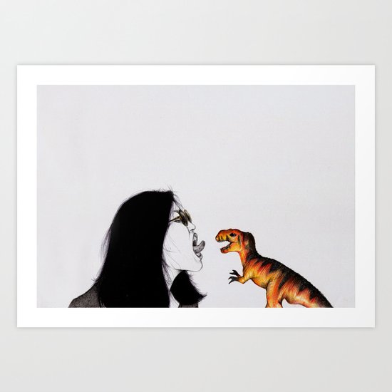 Uglysaurus IV Art Print