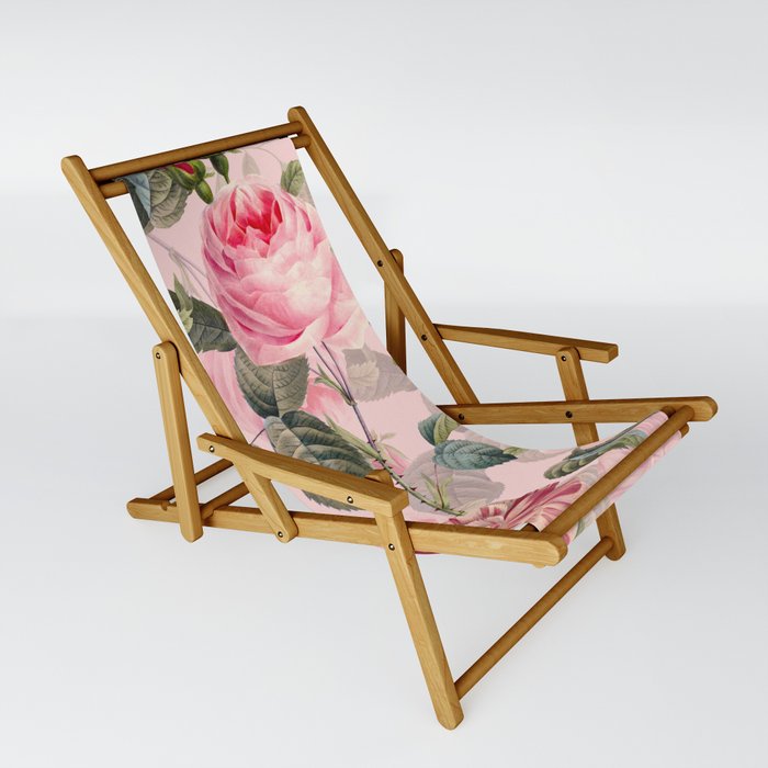 Summer Roses Flower Garden Sling Chair, Roses Outdoor Furniture