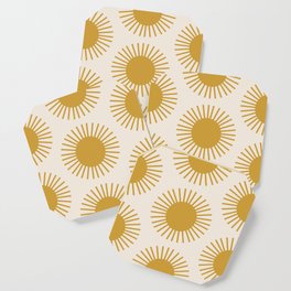 Golden Sun Pattern Coaster