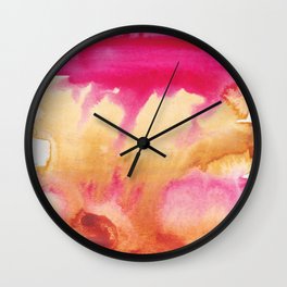 Abstract Art Watercolor Painting 17 December 2021 211231 Modern Abstract Art Valourine Original  Wall Clock