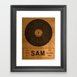 Sam the Record Man Vintage Framed Art Print