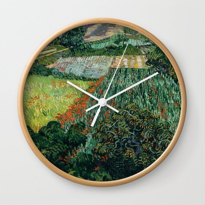 Field with Poppies by Vincent van Gogh Wall Clock