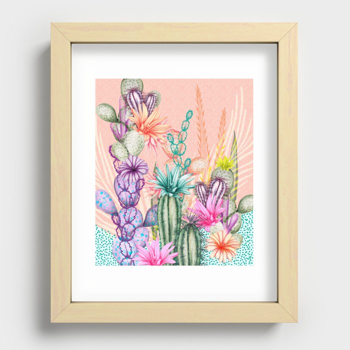 Cacti Love Recessed Framed Print