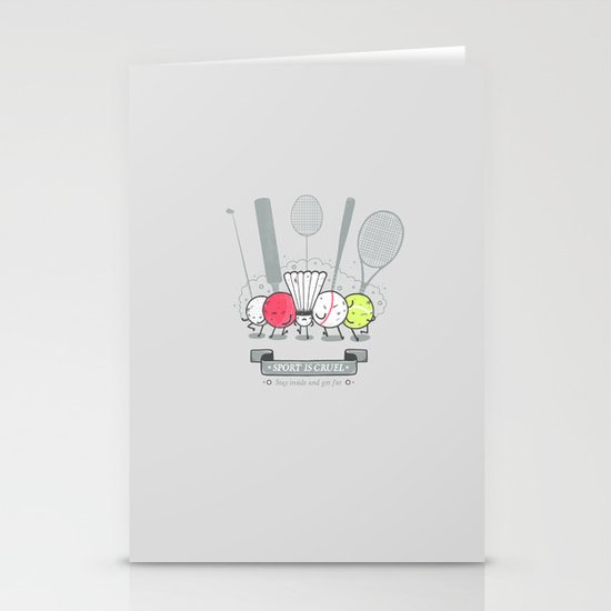 Sport is cruel Stationery Cards