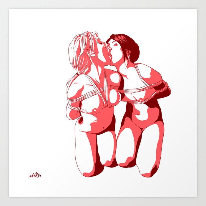 Love tied Art Print