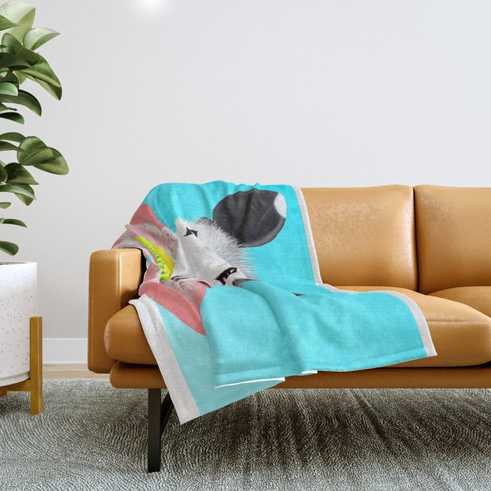 Blossom the Opossum Throw Blanket