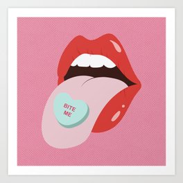 Tongue Candy - BITE ME Art Print
