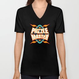 Puzzle Master Jigsaw Puzzle Hobby Game V Neck T Shirt