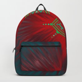 Flying Dream Backpack | Feather, Funky, Red, Pulse, Graphicdesign, Radiate, Moving, Gold, Digital, Green 