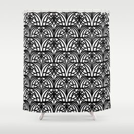 Black and White Art Deco Pattern Shower Curtain