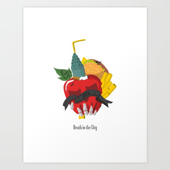 Death in the city Art Print