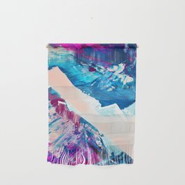 Window Seat: A vibrant abstract painting in pinks and blues by Alyssa Hamilton Art Wall Hanging