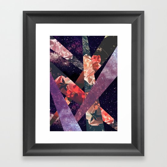 ROSES IN THE GALAXY Framed Art Print