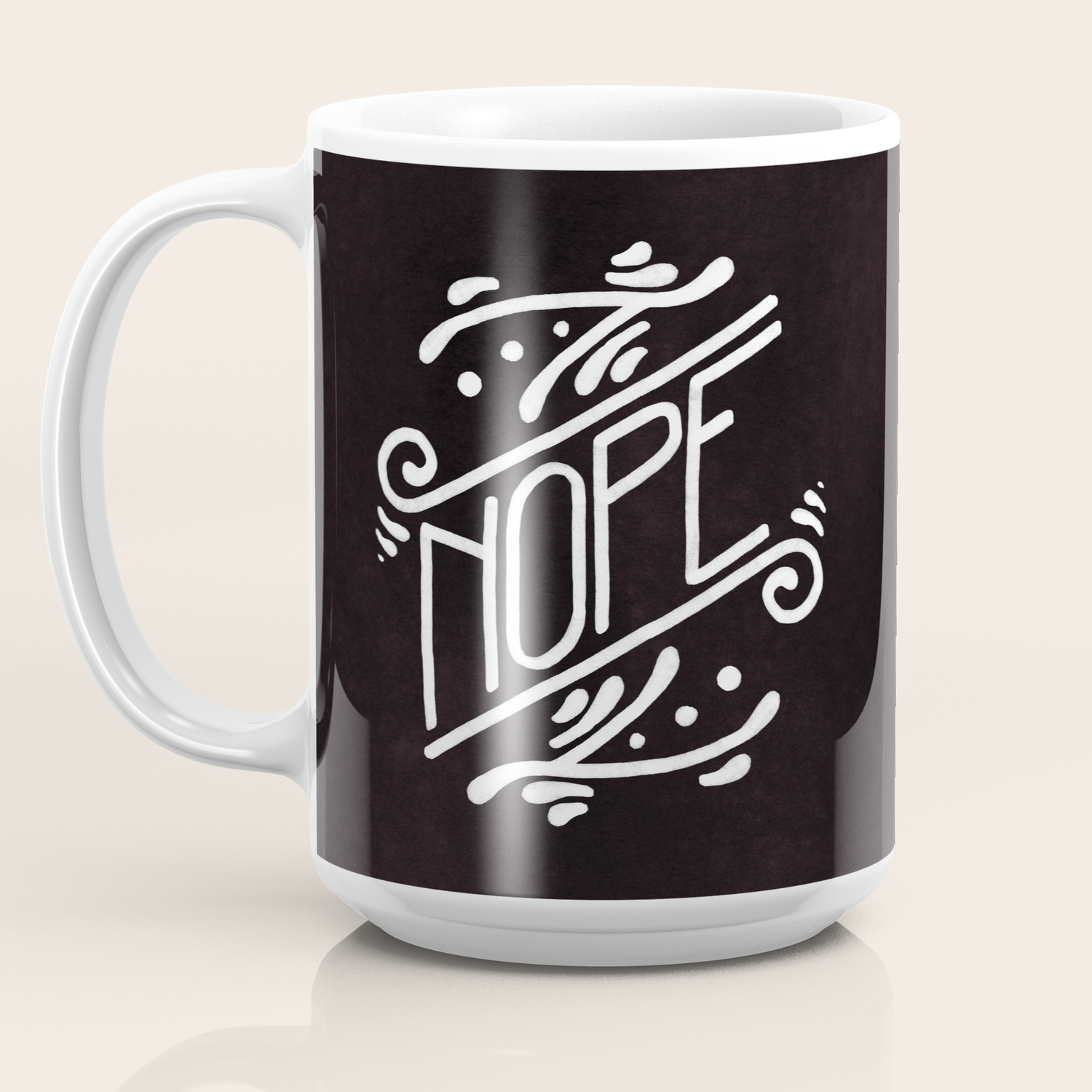 Nope Feminist Art Nouveau Ornate Hand Lettering Quote Coffee Mug By Arosecast Society6